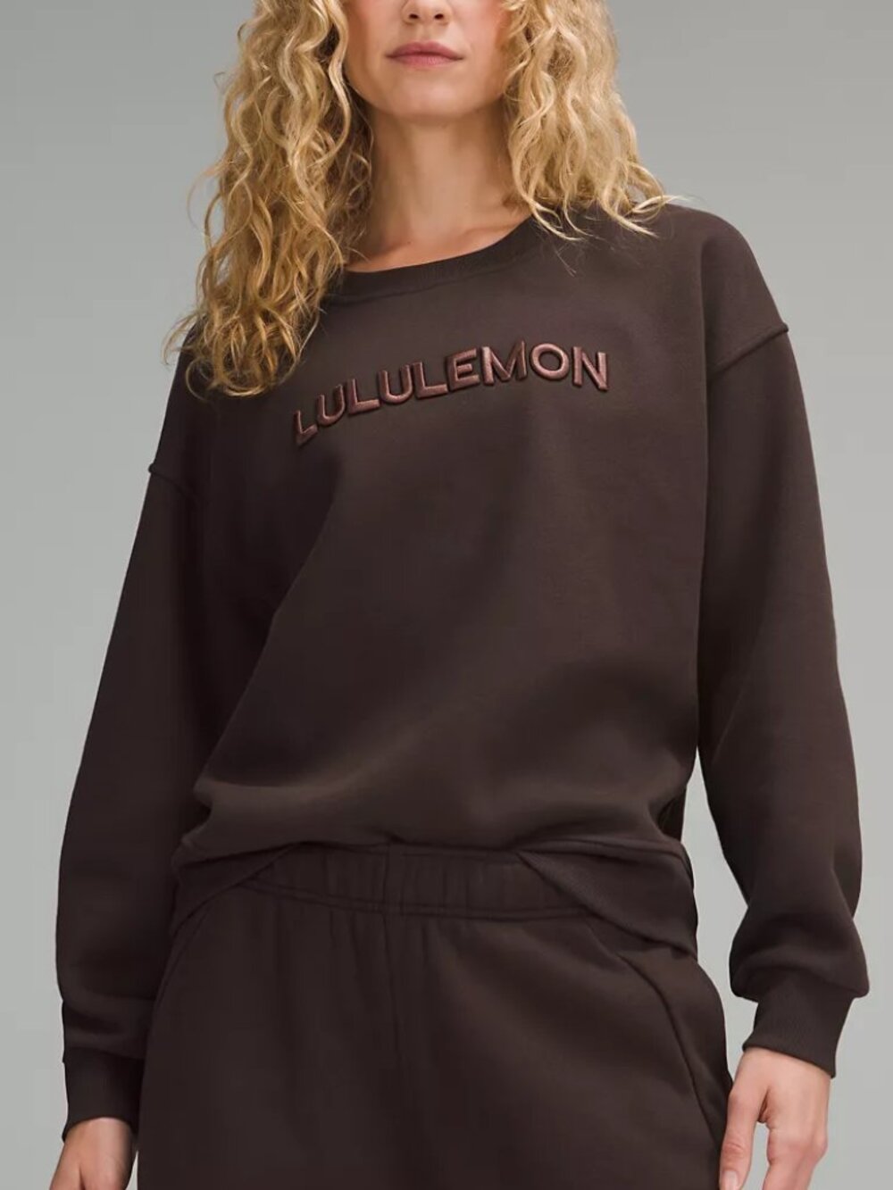Lululemon Perfectly Oversized Scuba Fleece Crew Graphic Sweatshirt